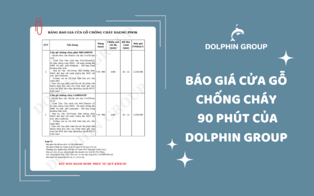 Báo giá cửa gỗ chống cháy 90 phút