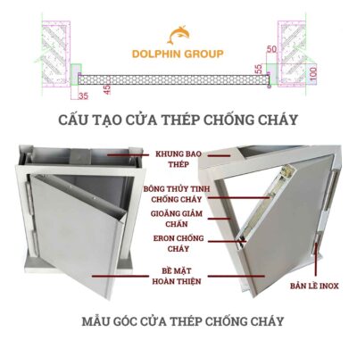 Cửa thép chống cháy vân gỗ