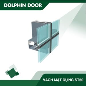 Vách kính mặt dựng đố chìm nhôm ST50