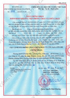 chứng nhận kiểm định PCCC